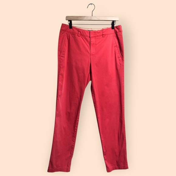 Vince Pants - VINCE Chino Trouser Pants Cotton Coral Red Pink Casual Designer USA Women’s 10